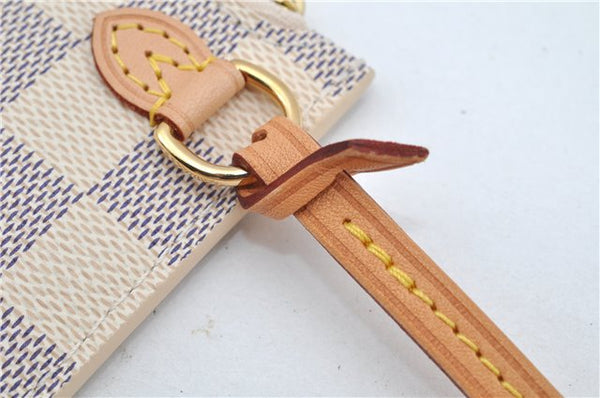 Authentic Louis Vuitton Damier Azur Neverfull Pouch Purse Clutch LV 6488F