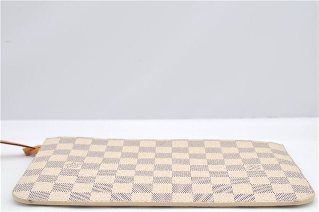 Authentic Louis Vuitton Damier Azur Neverfull Pouch Purse Clutch LV 6488F