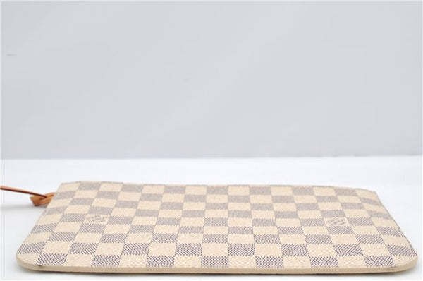 Authentic Louis Vuitton Damier Azur Neverfull Pouch Purse Clutch LV 6488F