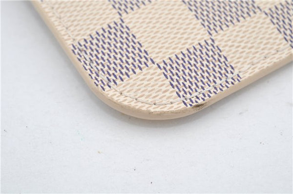 Authentic Louis Vuitton Damier Azur Neverfull Pouch Purse Clutch LV 6488F