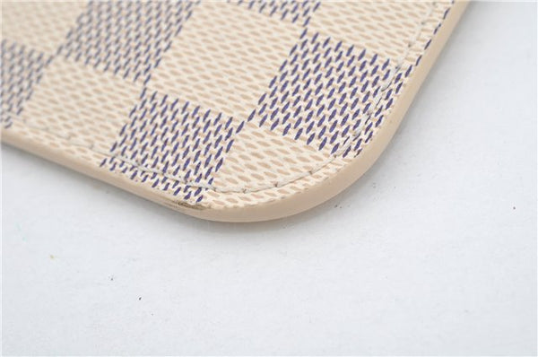 Authentic Louis Vuitton Damier Azur Neverfull Pouch Purse Clutch LV 6488F