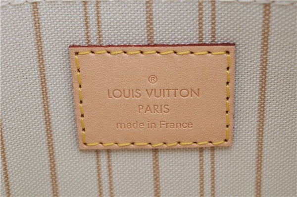 Authentic Louis Vuitton Damier Azur Neverfull Pouch Purse Clutch LV 6488F