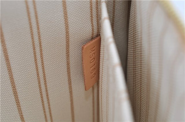 Authentic Louis Vuitton Damier Azur Neverfull Pouch Purse Clutch LV 6488F