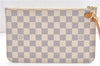 Authentic Louis Vuitton Damier Azur Neverfull Pouch Purse Clutch LV 6489F