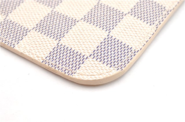 Authentic Louis Vuitton Damier Azur Neverfull Pouch Purse Clutch LV 6489F