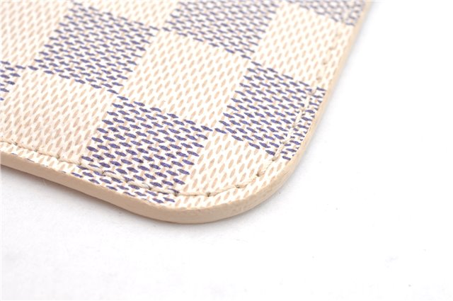Authentic Louis Vuitton Damier Azur Neverfull Pouch Purse Clutch LV 6489F