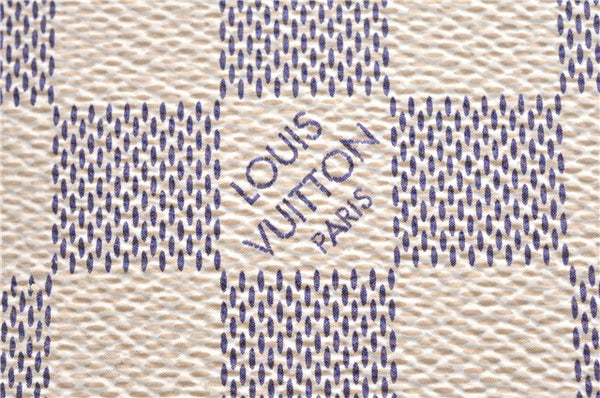 Authentic Louis Vuitton Damier Azur Neverfull Pouch Purse Clutch LV 6489F