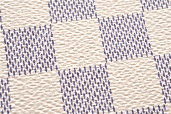 Authentic Louis Vuitton Damier Azur Neverfull Pouch Purse Clutch LV 6489F