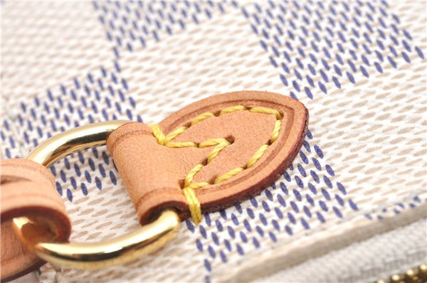 Authentic Louis Vuitton Damier Azur Neverfull Pouch Purse Clutch LV 6489F