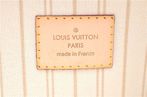 Authentic Louis Vuitton Damier Azur Neverfull Pouch Purse Clutch LV 6489F