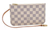 Authentic Louis Vuitton Damier Azur Neverfull Pouch Purse Clutch LV 6490F
