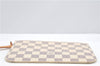 Authentic Louis Vuitton Damier Azur Neverfull Pouch Purse Clutch LV 6490F