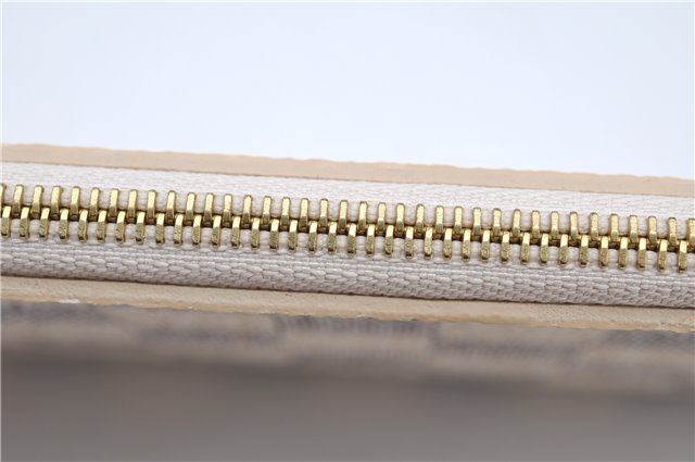 Authentic Louis Vuitton Damier Azur Neverfull Pouch Purse Clutch LV 6490F