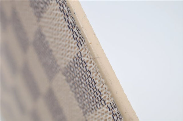 Authentic Louis Vuitton Damier Azur Neverfull Pouch Purse Clutch LV 6490F