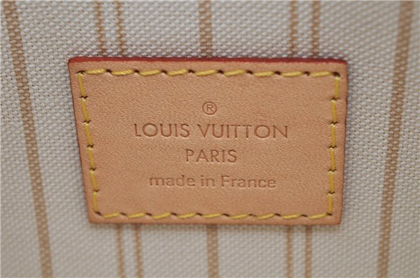 Authentic Louis Vuitton Damier Azur Neverfull Pouch Purse Clutch LV 6490F