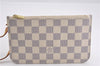 Authentic Louis Vuitton Damier Azur Neverfull Pouch Purse Clutch LV 6491F