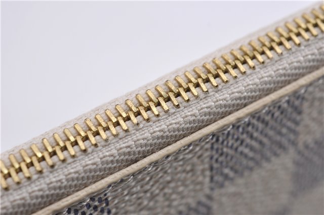 Authentic Louis Vuitton Damier Azur Neverfull Pouch Purse Clutch LV 6491F