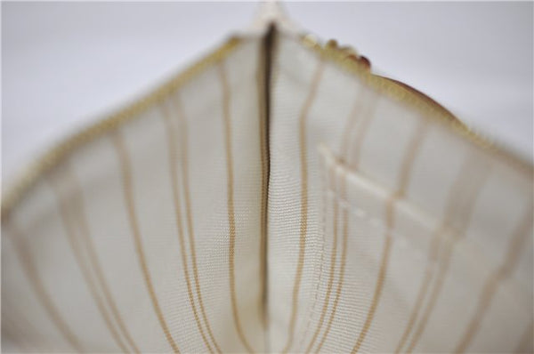 Authentic Louis Vuitton Damier Azur Neverfull Pouch Purse Clutch LV 6491F