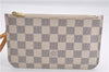 Authentic Louis Vuitton Damier Azur Neverfull Pouch Purse Clutch LV 6492F