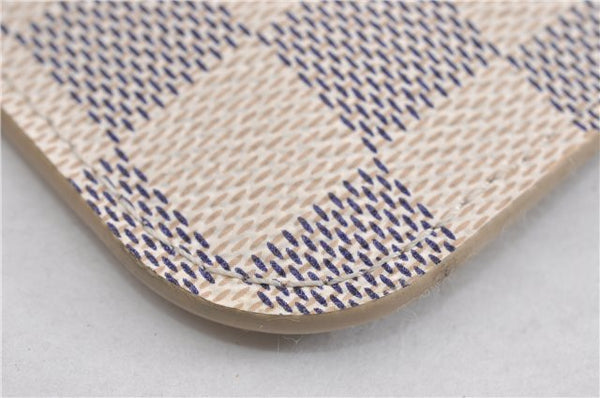 Authentic Louis Vuitton Damier Azur Neverfull Pouch Purse Clutch LV 6492F