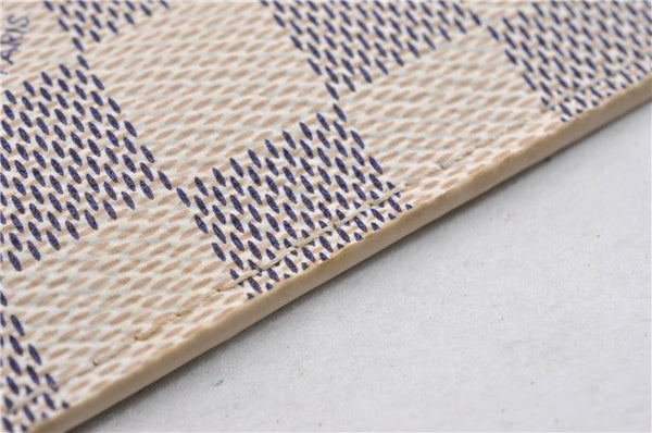 Authentic Louis Vuitton Damier Azur Neverfull Pouch Purse Clutch LV 6492F