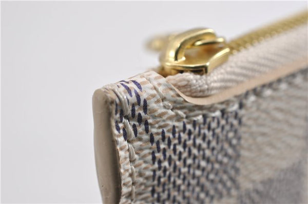 Authentic Louis Vuitton Damier Azur Neverfull Pouch Purse Clutch LV 6492F