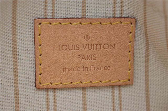 Authentic Louis Vuitton Damier Azur Neverfull Pouch Purse Clutch LV 6492F