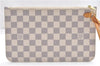 Authentic Louis Vuitton Damier Azur Neverfull Pouch Purse Clutch LV 6493F