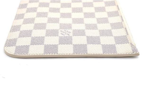 Authentic Louis Vuitton Damier Azur Neverfull Pouch Purse Clutch LV 6493F