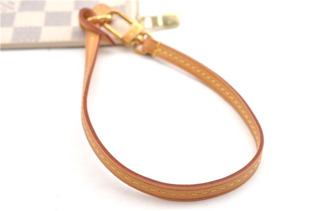 Authentic Louis Vuitton Damier Azur Neverfull Pouch Purse Clutch LV 6493F