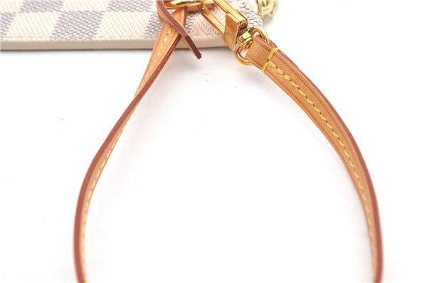 Authentic Louis Vuitton Damier Azur Neverfull Pouch Purse Clutch LV 6493F