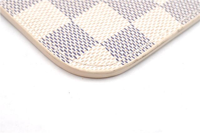 Authentic Louis Vuitton Damier Azur Neverfull Pouch Purse Clutch LV 6493F