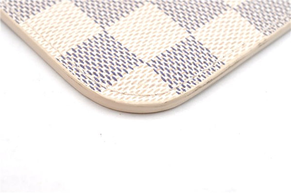 Authentic Louis Vuitton Damier Azur Neverfull Pouch Purse Clutch LV 6493F