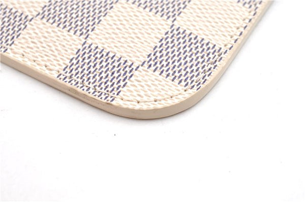 Authentic Louis Vuitton Damier Azur Neverfull Pouch Purse Clutch LV 6493F