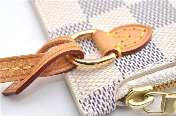 Authentic Louis Vuitton Damier Azur Neverfull Pouch Purse Clutch LV 6493F