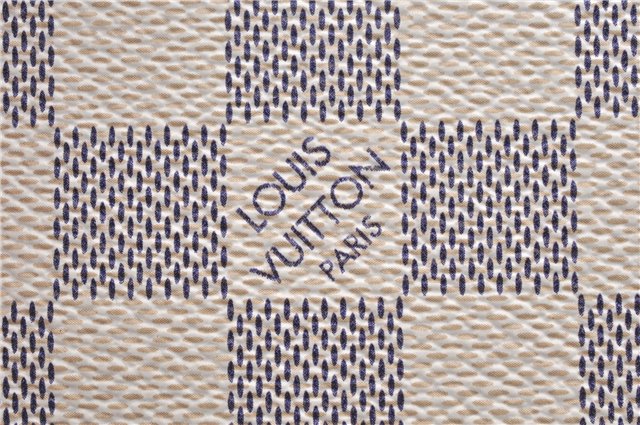 Authentic Louis Vuitton Damier Azur Neverfull Pouch Purse Clutch LV 6493F