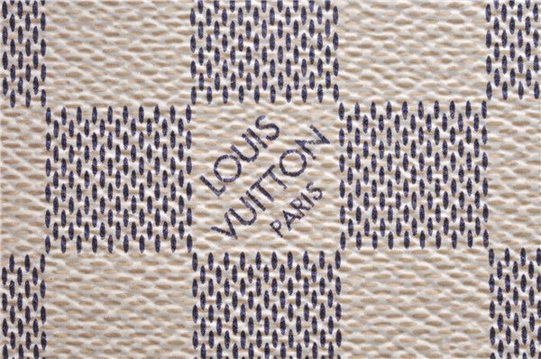 Authentic Louis Vuitton Damier Azur Neverfull Pouch Purse Clutch LV 6493F
