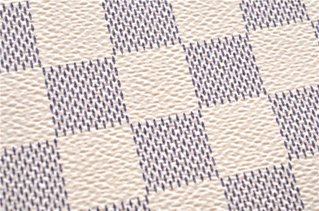 Authentic Louis Vuitton Damier Azur Neverfull Pouch Purse Clutch LV 6493F