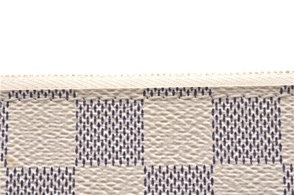 Authentic Louis Vuitton Damier Azur Neverfull Pouch Purse Clutch LV 6493F