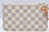 Authentic Louis Vuitton Damier Azur Neverfull Pouch Purse Clutch LV 6495F