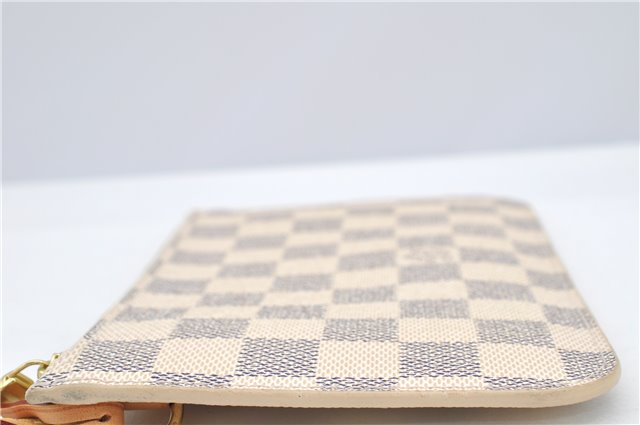 Authentic Louis Vuitton Damier Azur Neverfull Pouch Purse Clutch LV 6495F