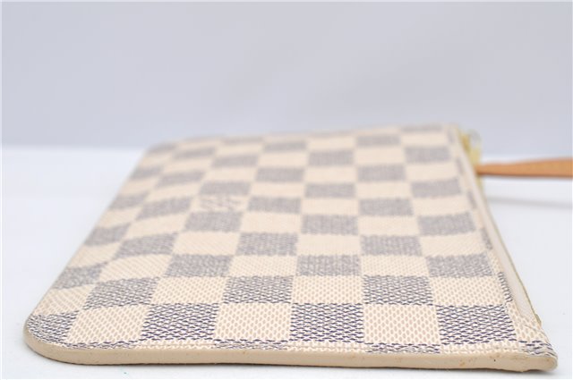 Authentic Louis Vuitton Damier Azur Neverfull Pouch Purse Clutch LV 6495F