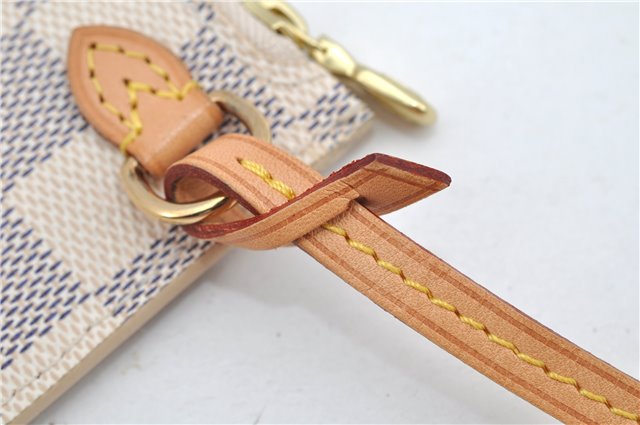 Authentic Louis Vuitton Damier Azur Neverfull Pouch Purse Clutch LV 6495F