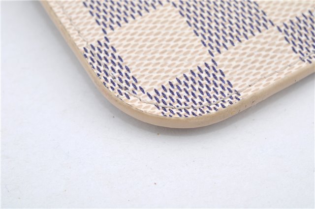 Authentic Louis Vuitton Damier Azur Neverfull Pouch Purse Clutch LV 6495F