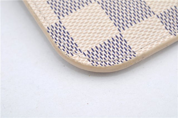 Authentic Louis Vuitton Damier Azur Neverfull Pouch Purse Clutch LV 6495F