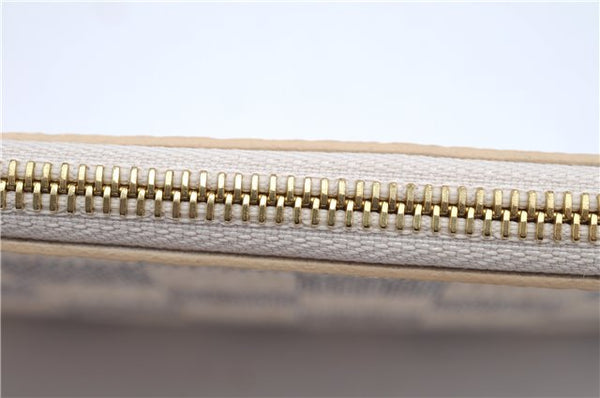 Authentic Louis Vuitton Damier Azur Neverfull Pouch Purse Clutch LV 6495F