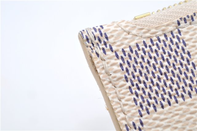 Authentic Louis Vuitton Damier Azur Neverfull Pouch Purse Clutch LV 6495F