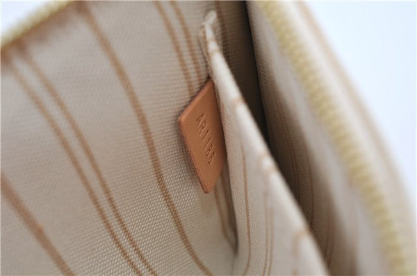 Authentic Louis Vuitton Damier Azur Neverfull Pouch Purse Clutch LV 6495F