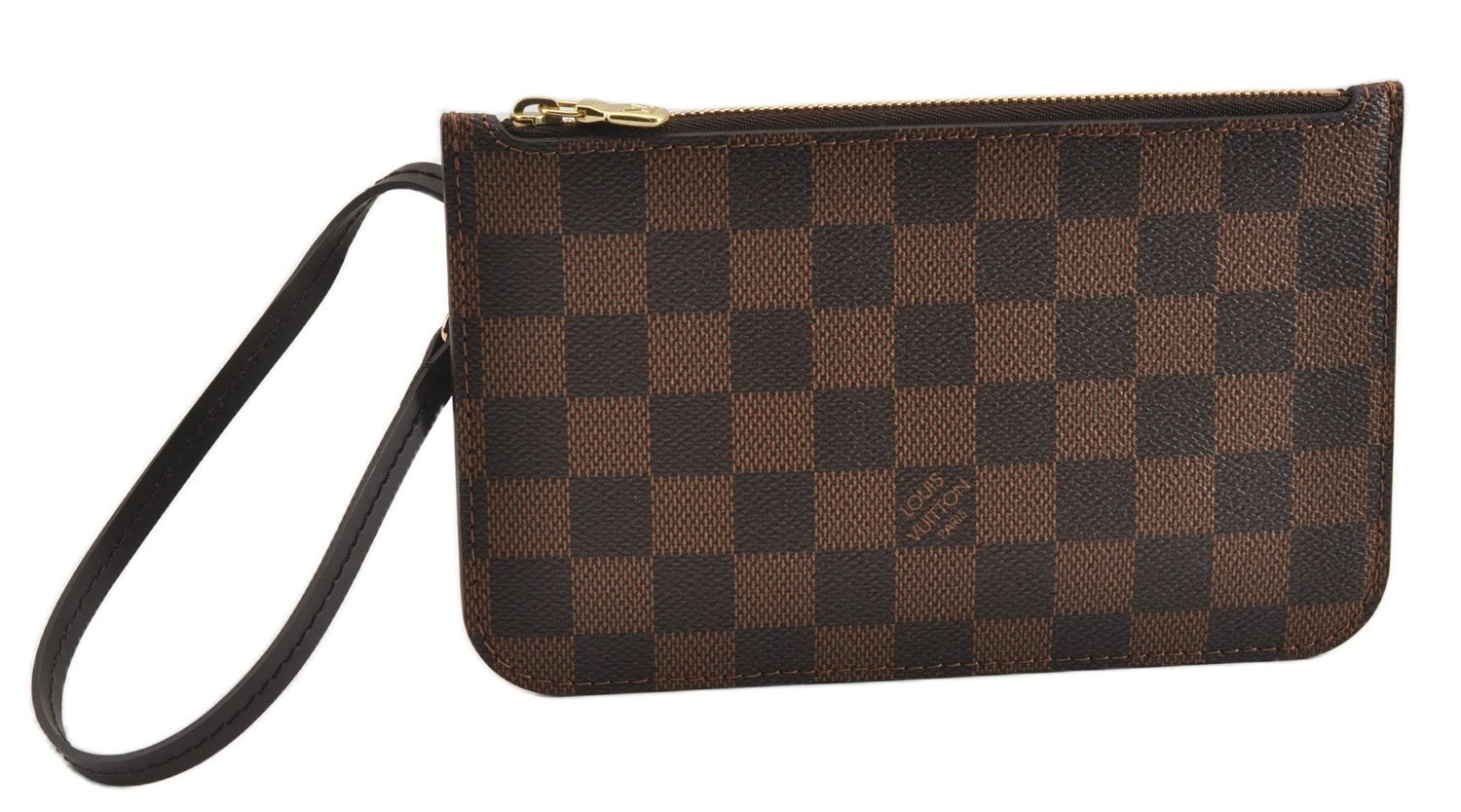 Authentic Louis Vuitton Damier Neverfull Pouch Purse Clutch Bag LV 6498F