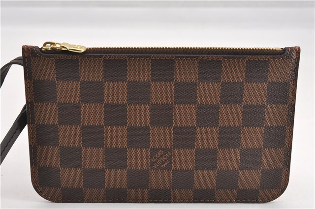 Authentic Louis Vuitton Damier Neverfull Pouch Purse Clutch Bag LV 6498F